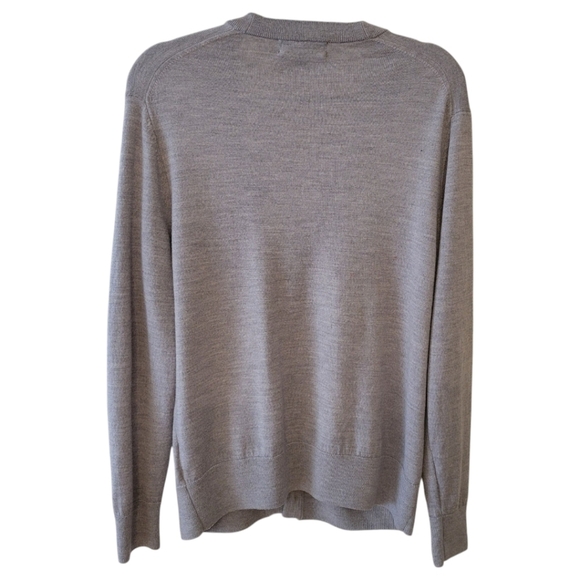 Brooks Brothers Gray Merino Wool Cardigan Sweater Size Medium - Picture 2 of 3